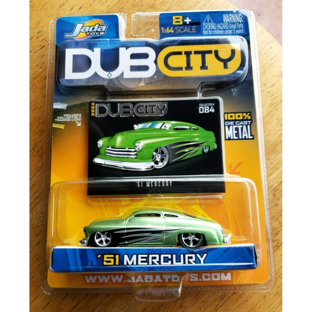 2004 Jada Toys '51 MERCURY Green  DUB CITY Series Collector #084 W/ Trading Card
